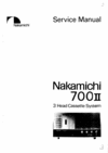 Thumbnail Nakamichi 700 mkII mk2 Original Service Manual Thumbnail Nakamichi 700 mkII mk2 Original Service Manual