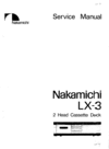 Thumbnail Nakamichi LX-3 Original Service Manual 