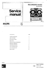 Thumbnail Philips N-4450  reel to reel tape recorder , Service Manual