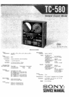 Thumbnail Sony TC-580 reel to reel tape recorder Service Manual Thumbnail Sony TC-580 reel to reel tape recorder Service Manual