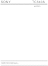 Thumbnail Sony TC-640-A reel to reel tape recorder Service Manual Thumbnail Sony TC-640-A reel to reel tape recorder Service Manual