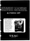 Thumbnail Teac A-7300-T.2 reel tape recorder Service Manual Thumbnail Teac A-7300-T.2 reel tape recorder Service Manual