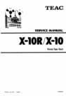 Thumbnail Teac X-10-R reel tape recorder Service Manual Thumbnail Teac X-10-R reel tape recorder Service Manual