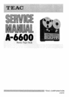 Thumbnail Teac A-6600 reel tape recorder Service Manual Thumbnail Teac A-6600 reel tape recorder Service Manual