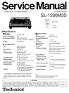 Thumbnail Technics SL-1200 M3D , 1210 M3D  Service Manual & supplement