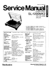 Thumbnail Technics SL-1200 mk2 Turntable , Service Manual & Supplement