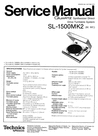Thumbnail Technics SL-1500 mk2 Turntable , Service Manual