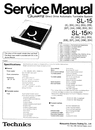 Thumbnail Technics SL-15   Turntable , Service Manual