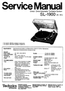 Thumbnail Technics SL-1900 Turntable , Service Manual & Supplement