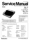 Thumbnail Technics SL-7 Turntable , Service Manual