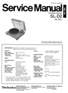 Thumbnail Technics SL-D2 Turntable , Service Manual