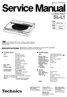 Thumbnail Technics SL-L1 Turntable , Service Manual & Supplement