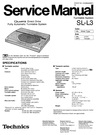 Thumbnail Technics SL-L3 Turntable , Service Manual