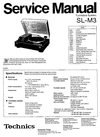 Thumbnail Technics SL-M3  Turntable , Service Manual