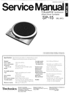 Thumbnail Technics SP-15 Turntable , Service Manual