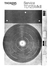 Thumbnail Thorens TD-125 mk2  Turntable , Service Manual