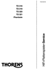 Thumbnail Thorens TD-316 , 318 , 320 , 321 & Phantasie  Service Manual