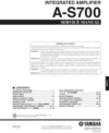 Thumbnail Yamaha AS-700 Amplifier, Original Service Manual