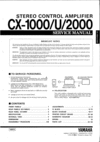 Thumbnail Yamaha CX-1000 /U & CX-2000 Preamplifier , Service Manual