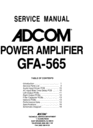 Thumbnail Adcom GFA-565 Original Service Manual Thumbnail Adcom GFA-565 Original Service Manual
