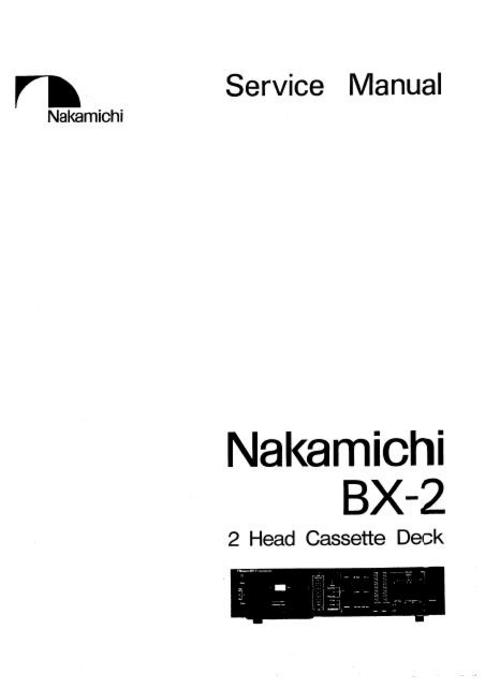 Product picture Nakamichi BX 2 Original Service Manual 