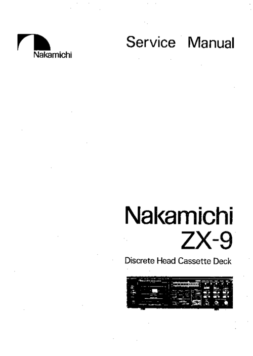 Product picture Nakamichi ZX-9  Original Service Manual