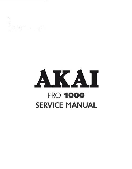 Product picture Akai PRO-1000 reel to reel tape recorder Service Manual