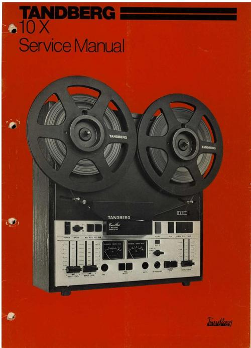 Product picture Tandberg  10-X  reel to reel tape recorder Service Manual