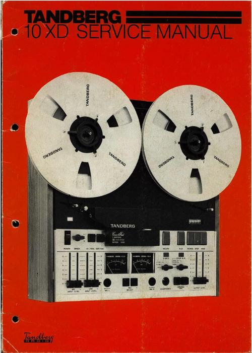 Product picture Tandberg  10-XD reel to reel tape recorder Service Manual