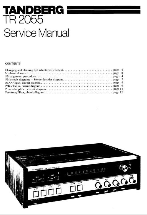 Product picture Tandberg TR-2055 Service Manual