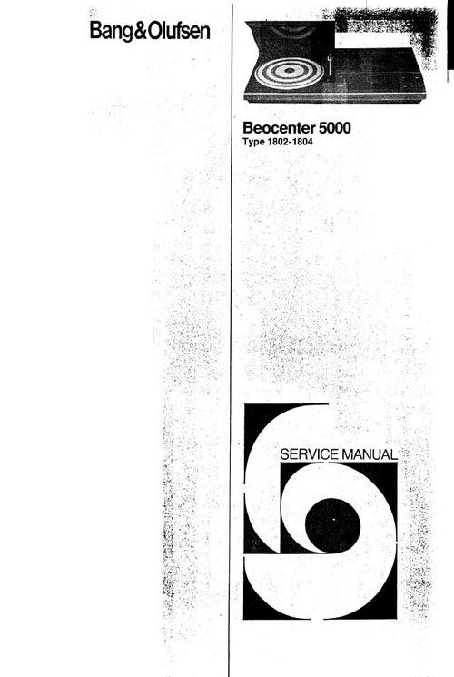 Product picture Bang & Olufsen Beocenter 5000   Service Manual