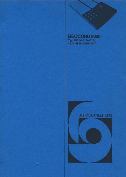 Product picture Bang & Olufsen Beocord 9000 Service Manual