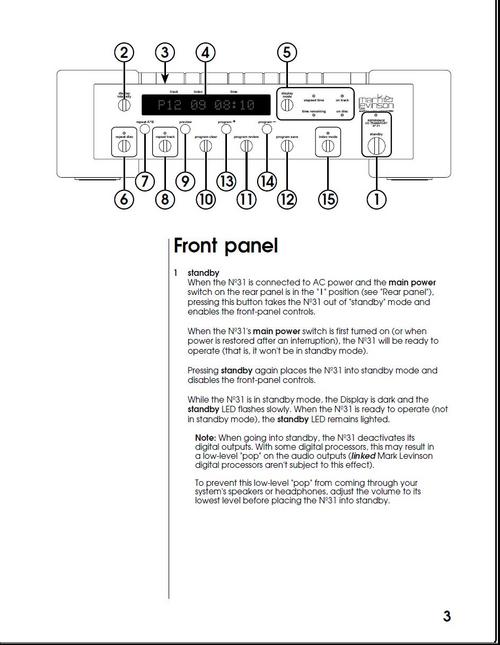 Product picture Mark Levinson no 31  Original Owner Operating Manual 