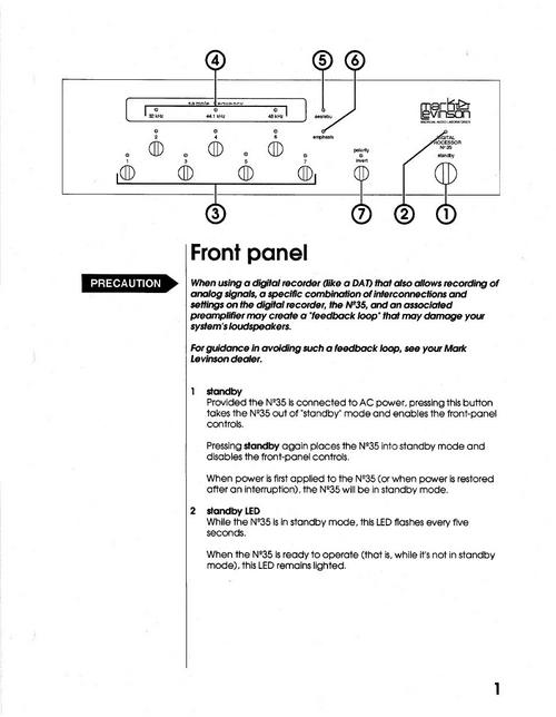 Product picture Mark Levinson  no 35   Original Owner Operating Manual 