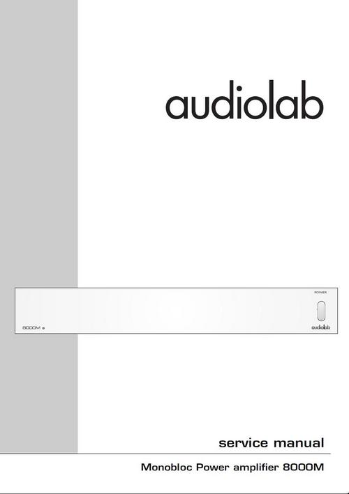 Product picture Audiolab 8000M  Original Service Manual in PDF