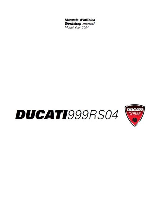 Product picture Ducati 999 R S04 , 2004 , Manuale Officina , Workshop