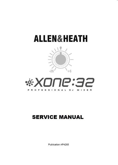Product picture Allen & Heath Xone-32  Mixer , Original Service Manual