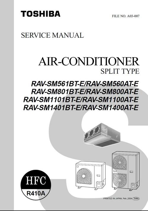 Product picture Toshiba RAV-SM801BT & SM800AT , Aircondition Service Manual