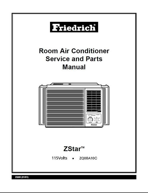 Product picture Friedrich  ZQ-08-A10-C , Aircondition  , Service Manual