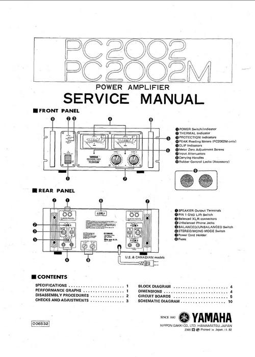 Product picture Yamaha PC-2002 &M  Power Amplifier , Original Service Manual