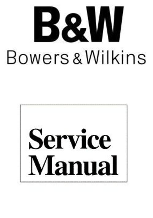 Product picture B&W CCM-818 Bowers & Wilkins   Service Manual