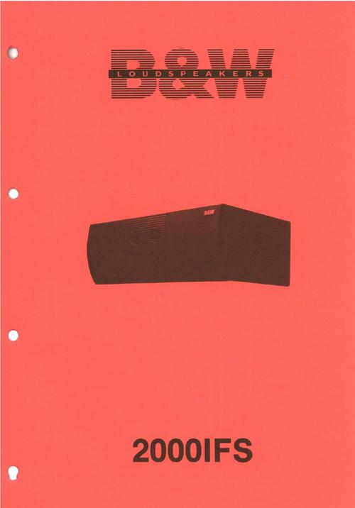 Product picture B&W 2000-IFS Bowers & Wilkins , Service Manual