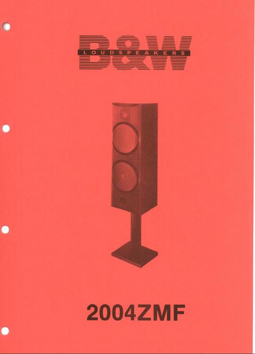 Product picture B&W  2004-ZMF Bowers & Wilkins , Service Manual