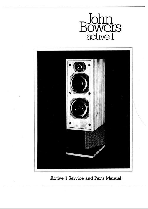 Product picture B&W  Active-1 Bowers & Wilkins , Service Manual