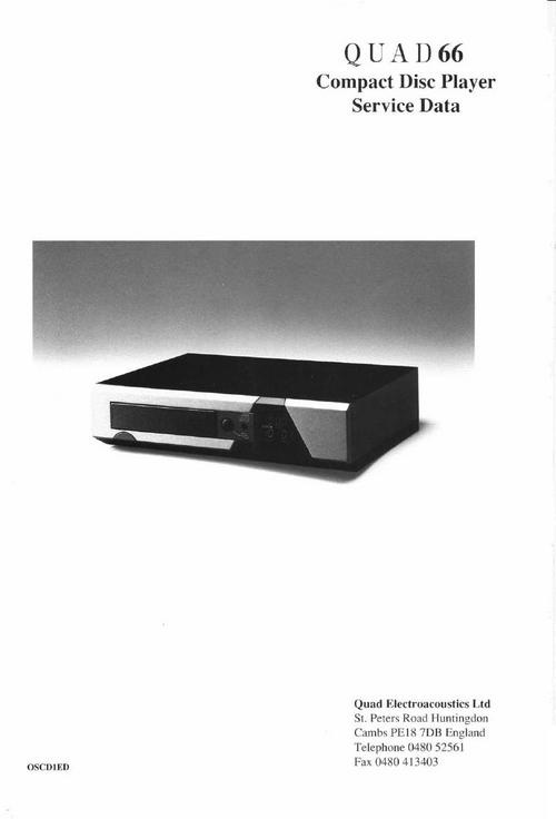 Product picture Quad CD-66 Service Manual