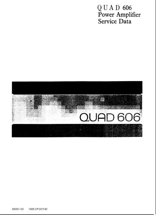 Product picture Quad 606 Power Amplifier Service Manual
