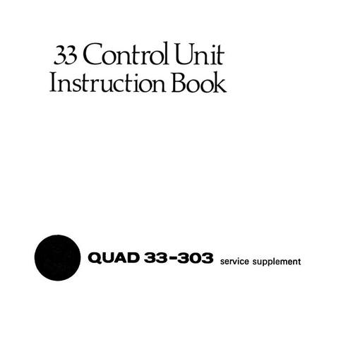 Product picture Quad-33 preamplifier Original Service Manual (+Owner +Flyer)