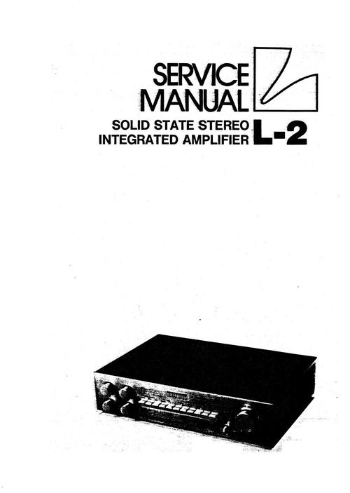 Product picture Luxman L-2 Amplifier , Original Service Manual