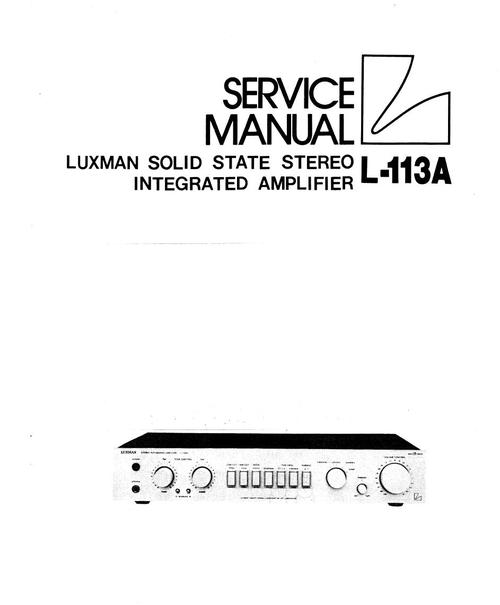 Product picture Luxman L-113-A Amplifier , Original Service Manual