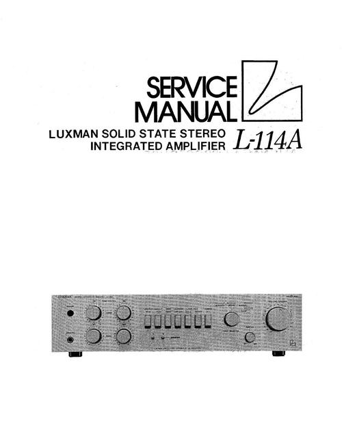 Product picture Luxman L-114-A Amplifier , Original Service Manual